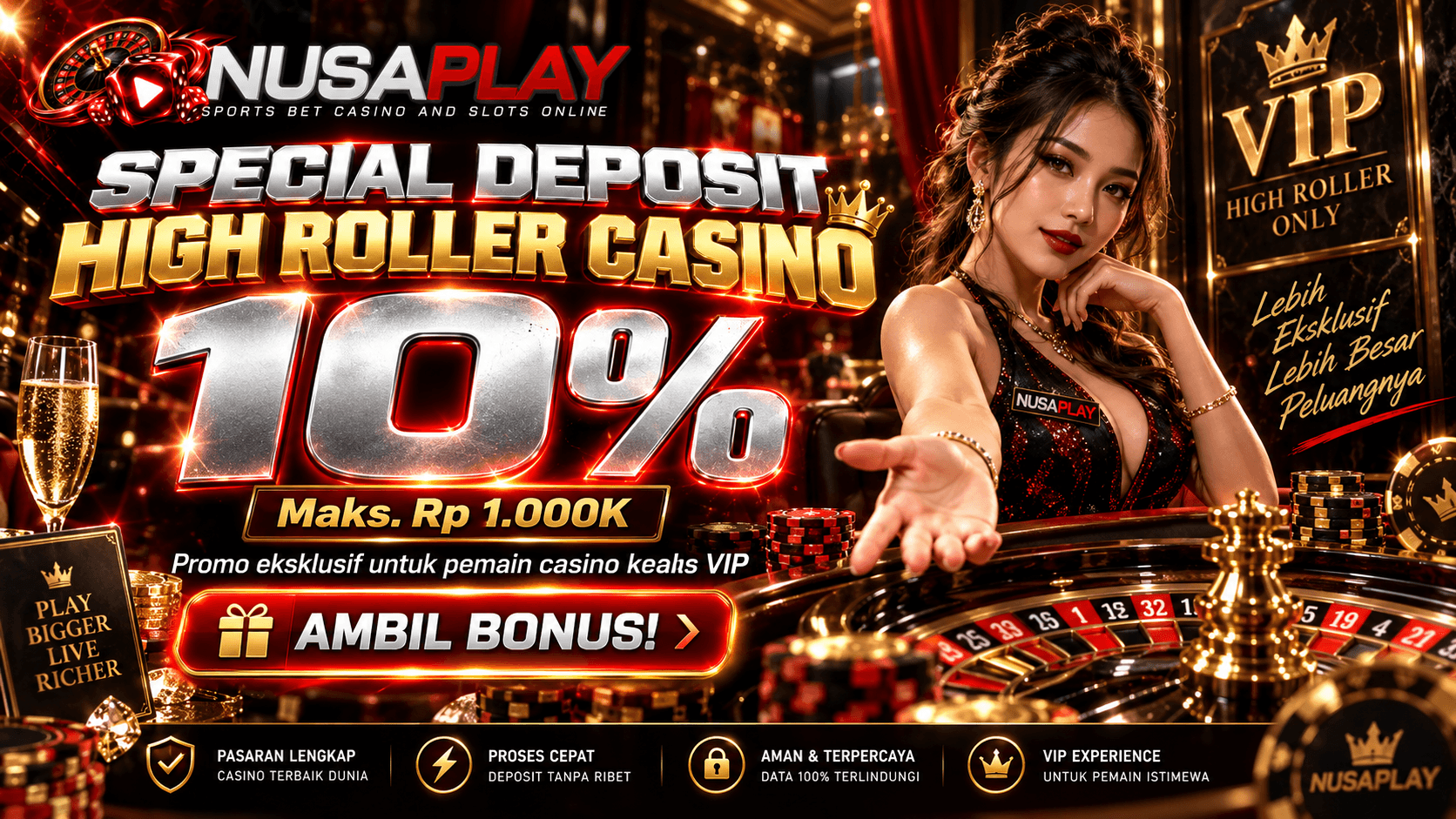 Special Deposit High Roller Casino 10%