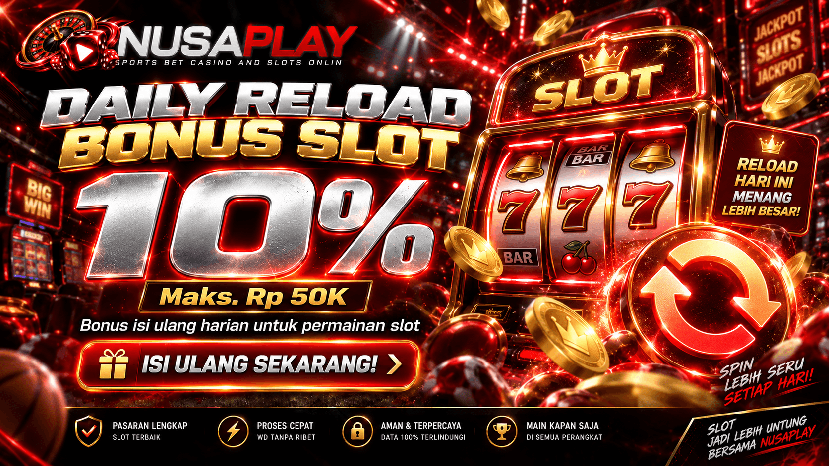 Daily Reload Bonus Slot 10%