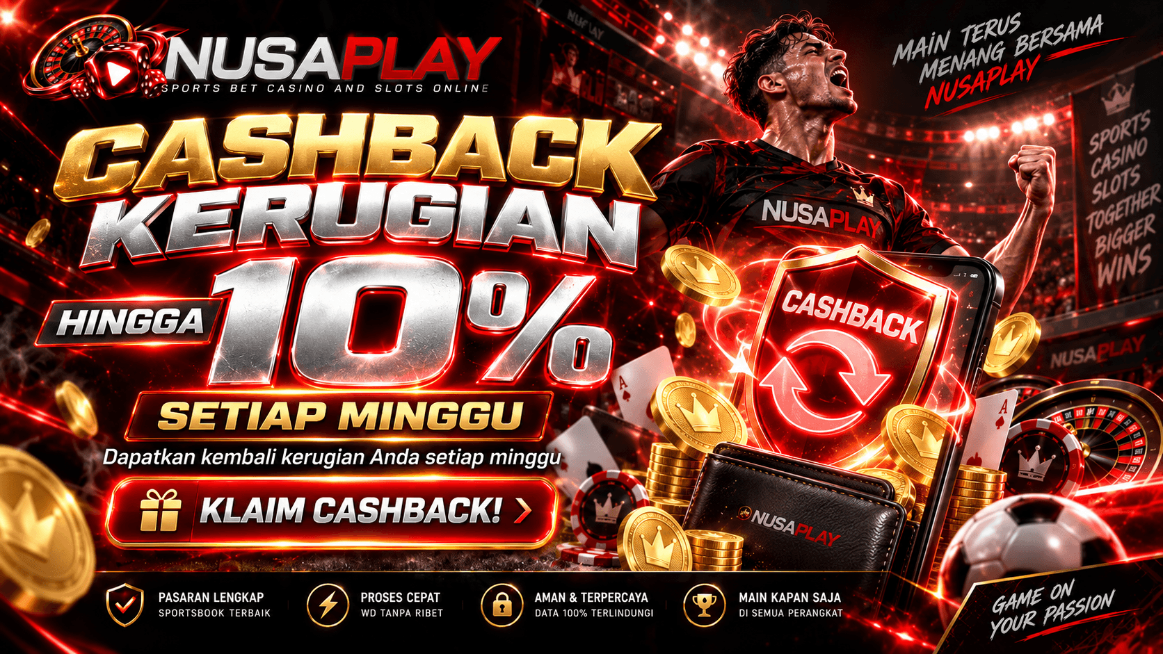 Cashback Kerugian Hingga 10% Setiap Minggu